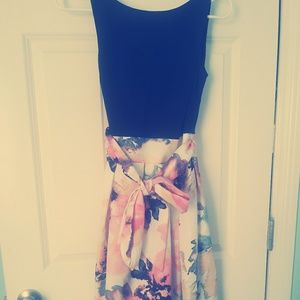 Navy floral dress